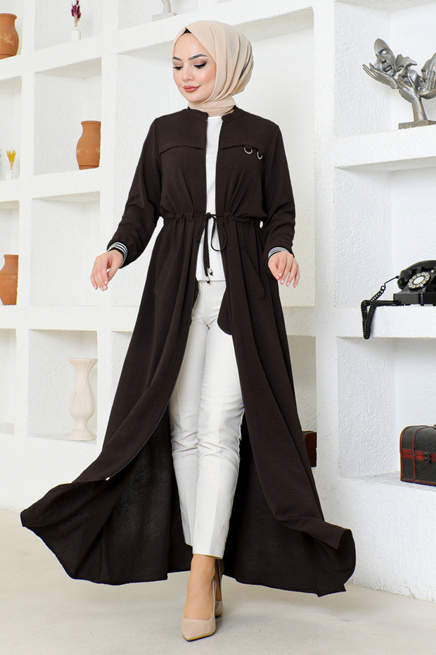 TAB7009 نموذج غطاء بني بسحاب - 3