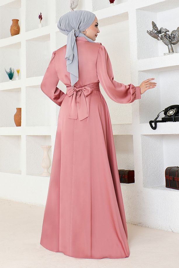 Piliseli Elbise END5508 Gül Kurusu - 4