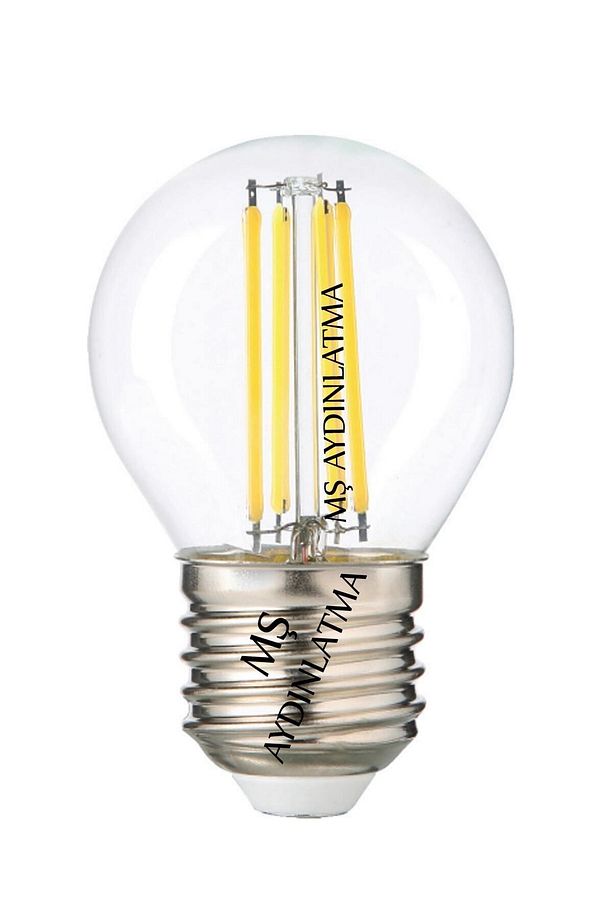 E27 Duylu Bakkal 6 Watt Gün Işığı Led Filament Rustik Şeffaf Cam Ampul G45 - 1