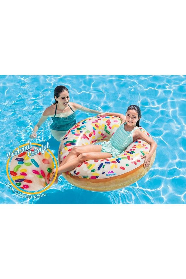 Intex Şekerlemeli Donut Havuz Ve Deniz Simiti Set 117 Cm Pompa Ve Gözlük Hediye - 3
