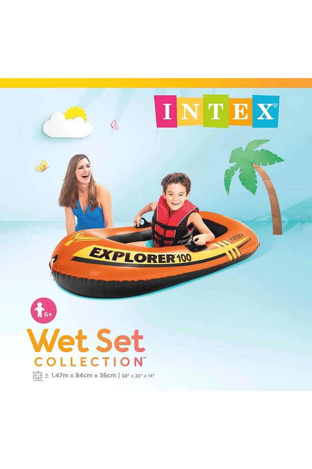 Şişme Binici Bot - Binici Bot Şişme - Deniz Botu -Havuz Botu-Çocuk Botu Explorer 100 - 147x84x36 cm. - 8