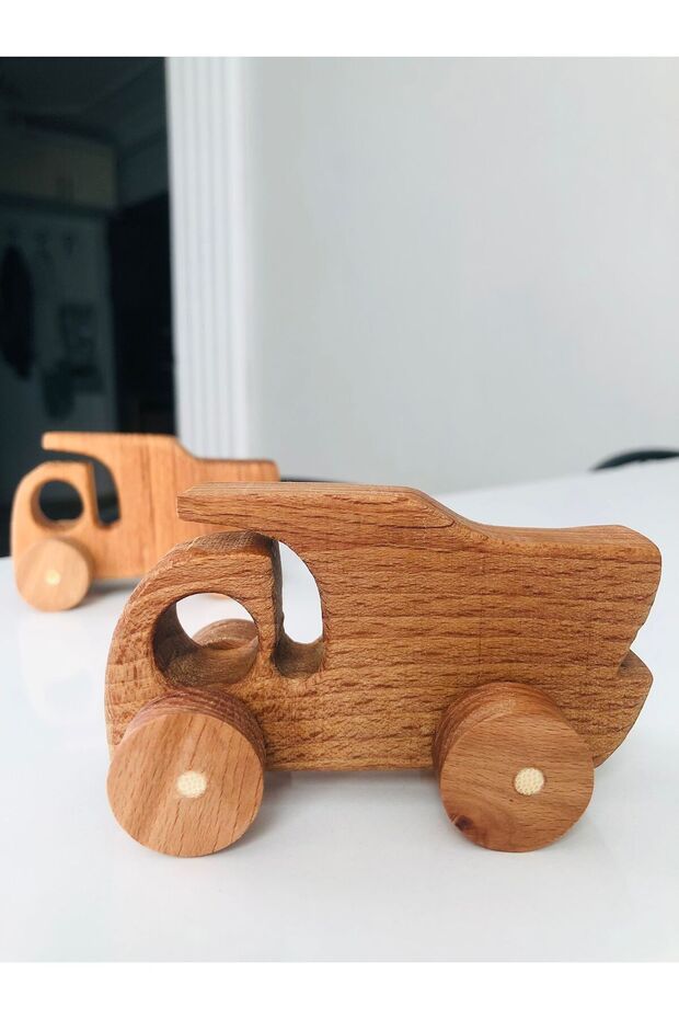 Wooden Beech Truck Model Montessori Truck Mini
