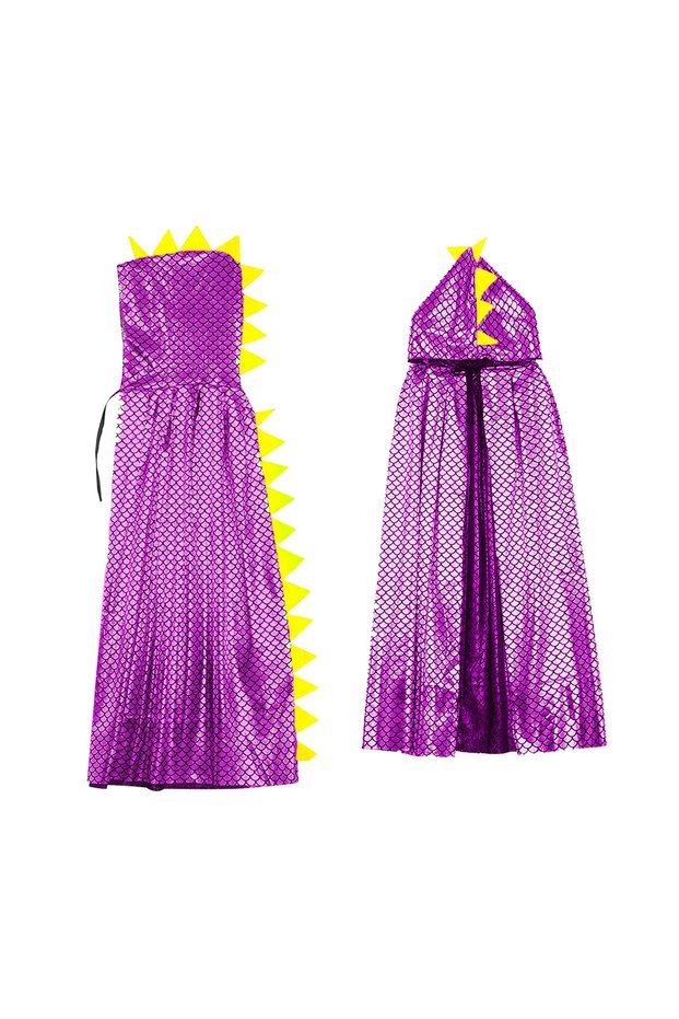 Halloween Children's Costume Dino Cape Purple 110 cm