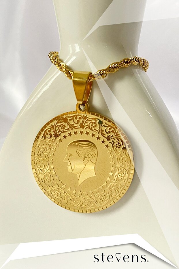 Paslanmaz Kararmaz Çelik Ata (ÇEYREKLİ) Kolye - 2