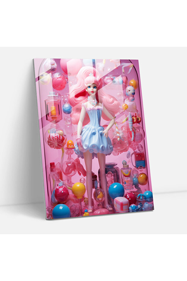 Fun Barbie Glass Print - Barbie, Modern Art, Glass Print, Barbie