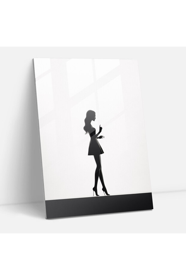 Barbie Glass Print - Minimalist Silhouette - Barbie, Glass Wall Art, Barbie, Glass Print