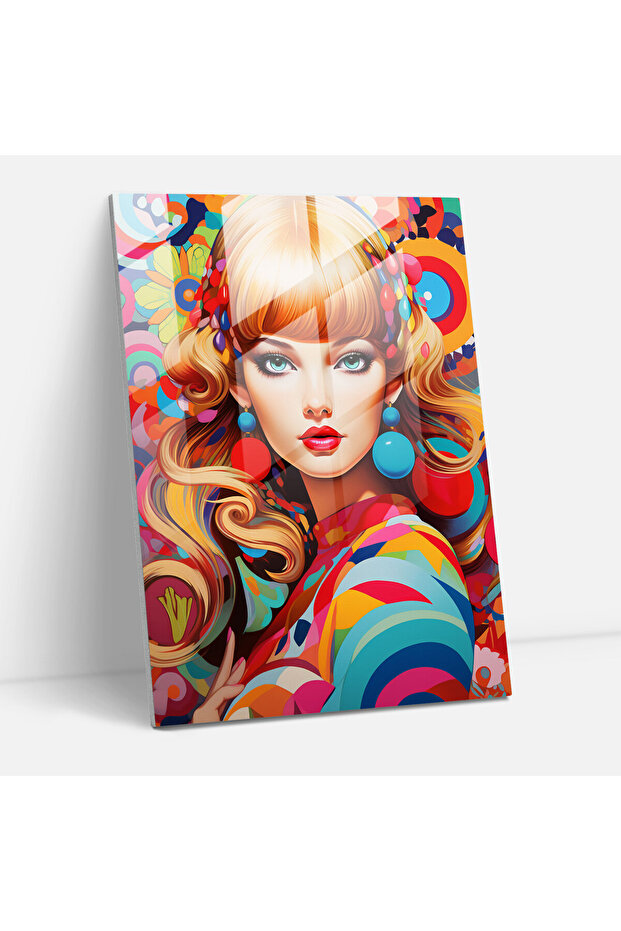 Barbie Glass Print, Pop Art Illustration, Barbie, Glass Print, Wall Decoration