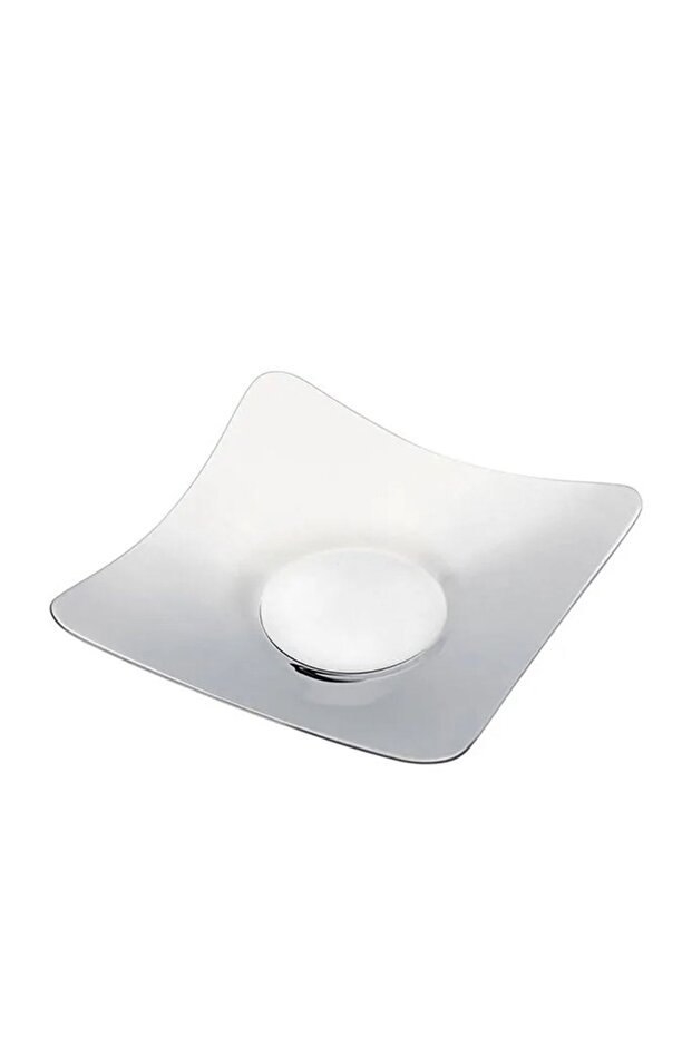 Karanfil Sade 18/10 Paslanmaz Çelik 12 Adet Çay Tabağı 9 x 9 cm - 2