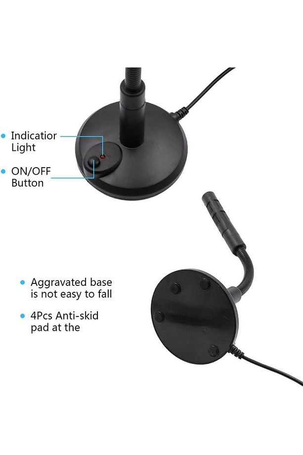 Mini USB Kondenser Mikrofon Ayarlanabilir Masaüstü Mikrofon Tak Ve Çalıştır Sohbet Oyun M309 - 3