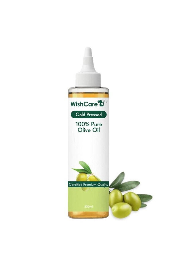 WishCareÂ® 100% Pure Premium Cold Pressed Olive Oil for Hair & Skin - 200ml