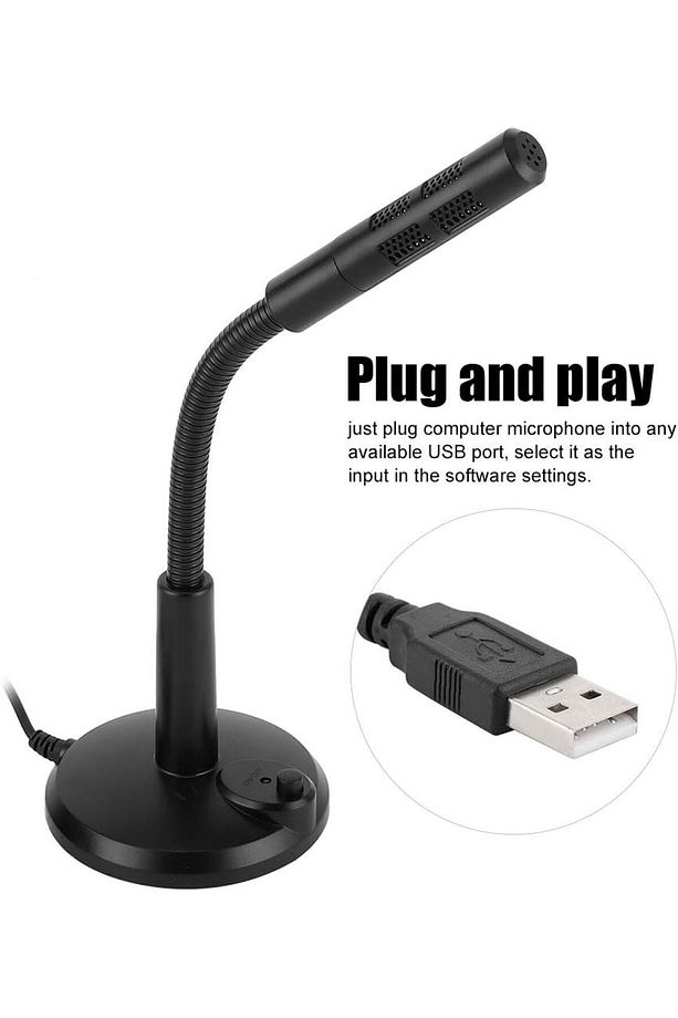 Mini USB Kondenser Mikrofon Ayarlanabilir Masaüstü Mikrofon Tak Ve Çalıştır Sohbet Oyun M309 - 5