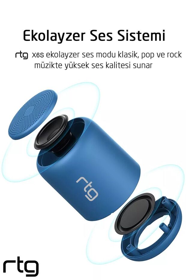 X6s Bluetooth Hoparlör Aux Sd Kart Usb Taşınabilir Ses Bombası Yeşil - 5