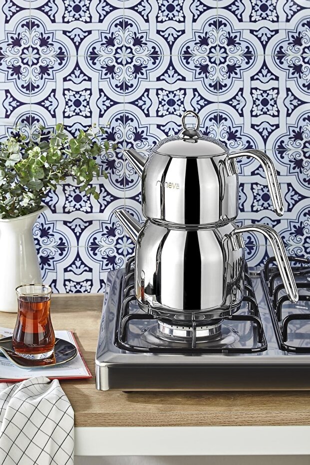 Atlantis Orta Boy Çelik Çaydanlık - 1