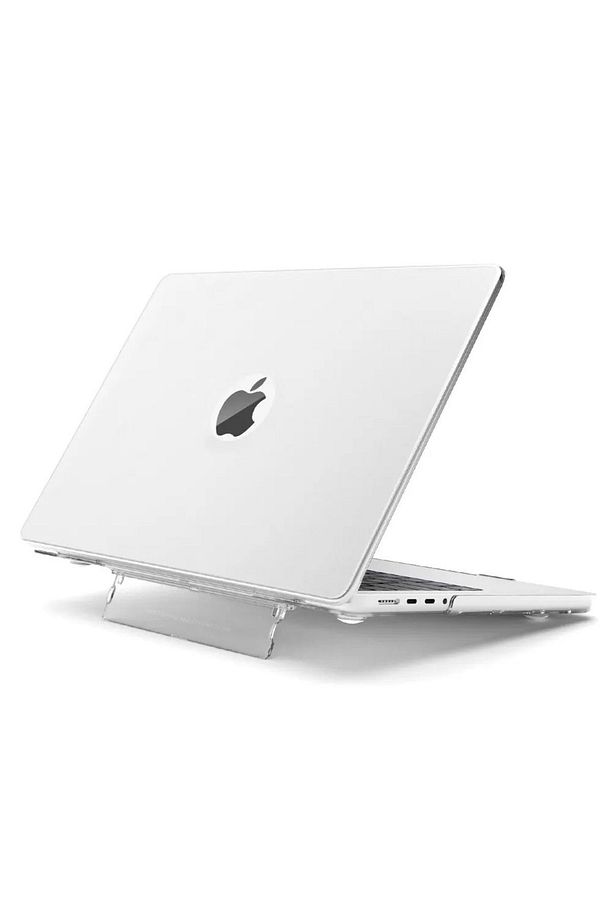 Macbook Pro 13 M1-m2 Çip A2251-a2289-a2338-a2159 Uyumlu Standlı Şeffaf İz Bırakmayan Koruyucu Kapak - 1