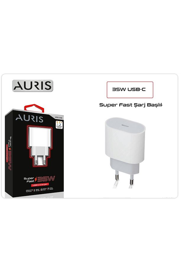 Auris 35 Watt Yüksek Hızlı PD Şarj Adaptörü İphone USB C /Type C Şarj Başlığı Kafası Android +Apple - 2