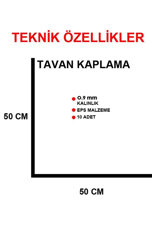 10 Adet Strafor Tavan Paneli 2.5 M2 - 7