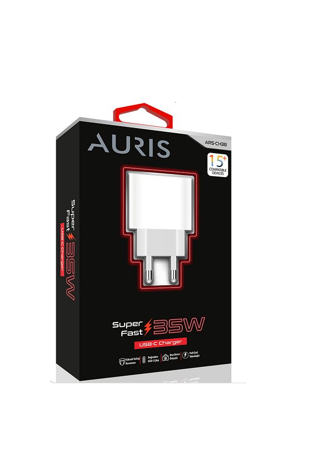 Auris 35 Watt Yüksek Hızlı PD Şarj Adaptörü İphone USB C /Type C Şarj Başlığı Kafası Android +Apple - 1