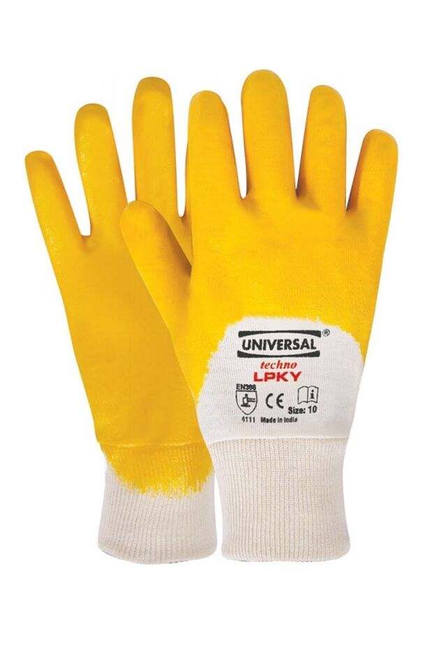 Sarı Nitril İşci Eldiveni 3'lü - 2