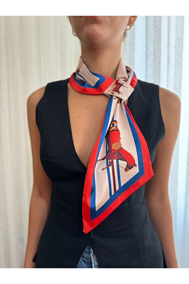 وشاح ربطة عنق منقوشة - 1