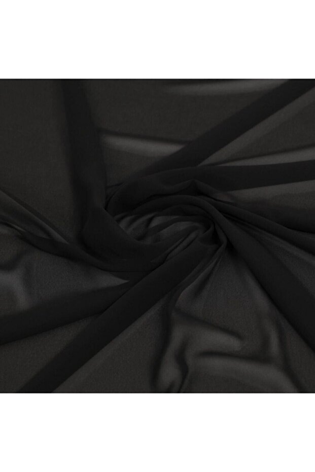 Black Silk Chiffon Fabric