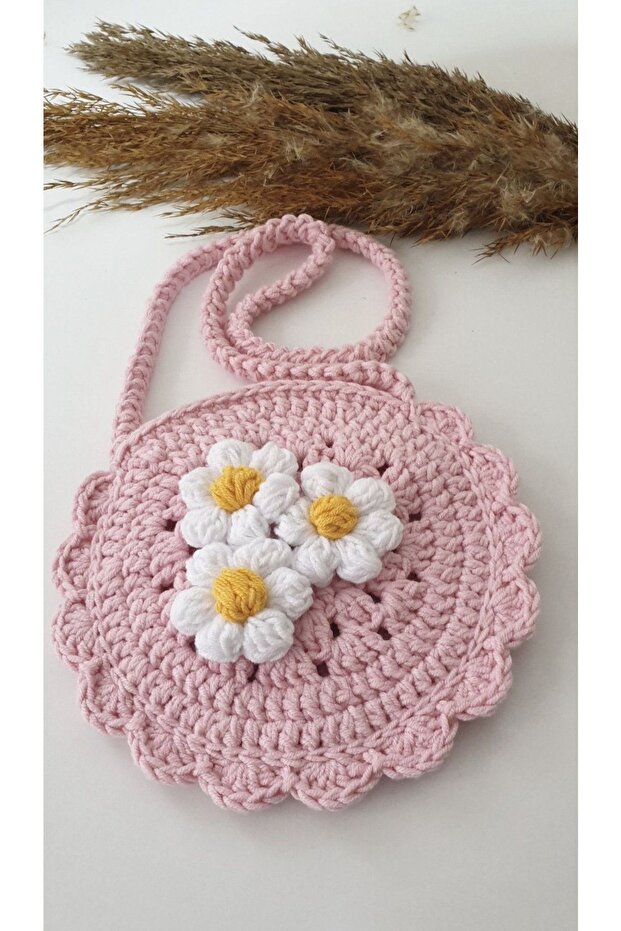 Baby Girl/Child Decorative Knitted Bag and Buckle Set