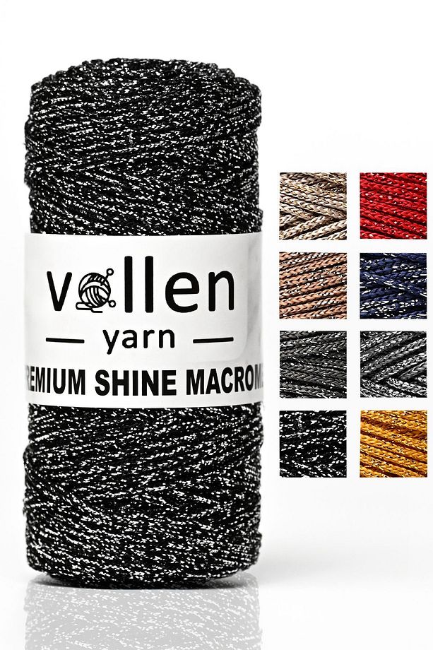Premium simli 100Gr/150M  polyester  makrome çanta ipi , supla ipi,  bileklik ipi - 1