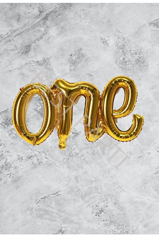 One Written Gold Color Foil Balloon Set 104X46 cm