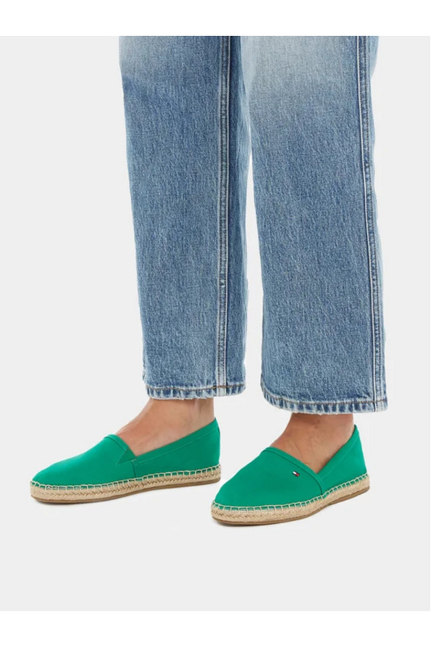 Basic Flat Kadın Yeşil Espadril - 3