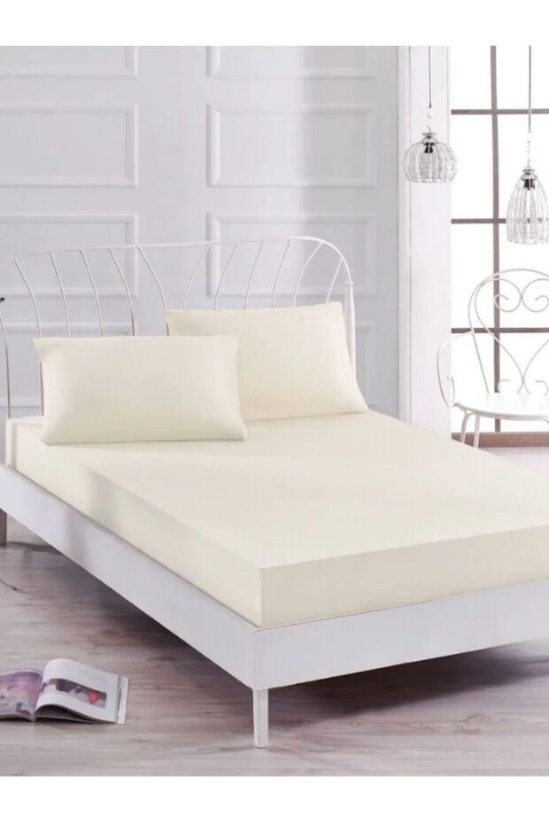 ملاءة سرير مرنة من القطن الممشط - 1