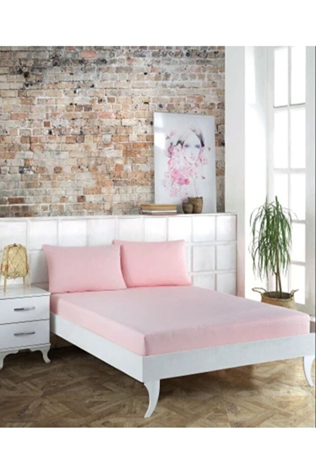 Uykulife Pink Single Fitted Sheet Set
