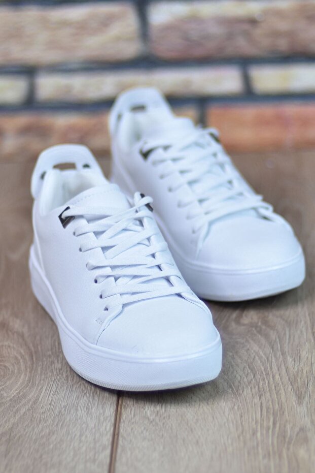 Beyaz Erkek Sneaker - 4