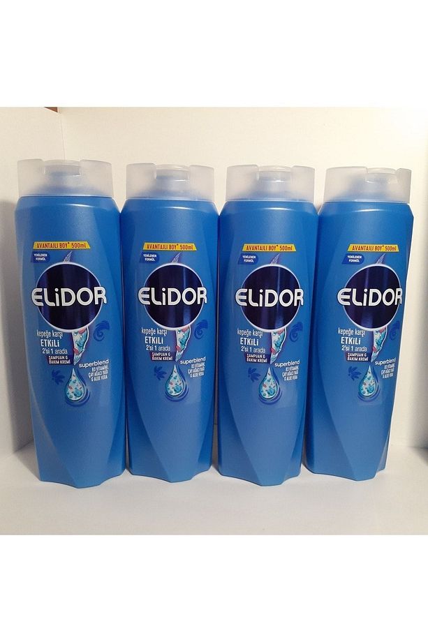 ELİDOR KEPEĞE KARŞI ETKİLİ 2'Sİ 1 ARADA (ŞAMPUAN+KREM) 500 ML X 4 ADET - 1