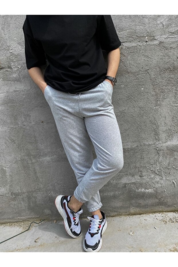 Unisex Gray Seasonal Sweatpants