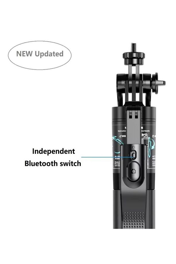 Selfie Stick 360 Derece Bluetooth Kumandalı Selfie Çubuğu Tripod Monopod Max 1530 mm Min 336 mm - 2