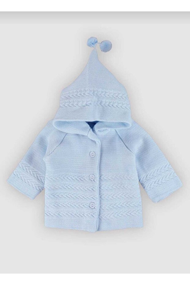 Unisex baby long sleeve hat with pom-pom cardigan models
