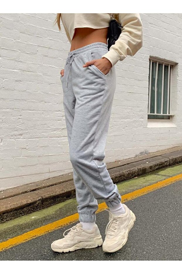 Gri Kışlık Eşofman Altı - 2