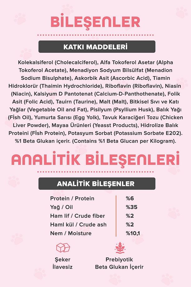 Hamile Anne Ve Yavru Kedi Için Taurin Ve Folik Asit Destekli Multivitamin Macun Kitten Paste Vitamin - 5