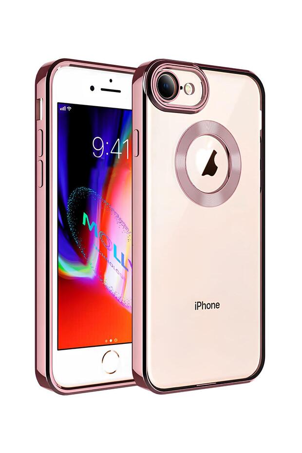 حافظة سيليكون ليزر CD مع واقي عدسة روز لهاتف iPhone 7