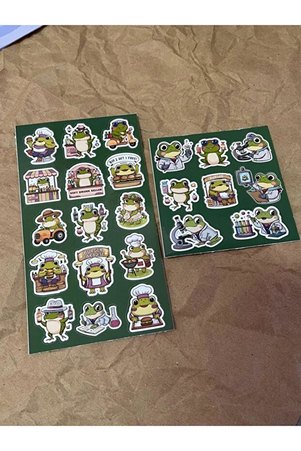 ملصق مقطوع بنمط الضفدع - 1