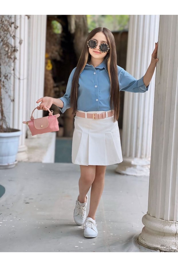 Star Gogo Kids 3-Piece Shorts, Skirts, Jeans, Shirts and Belt Set for Girls