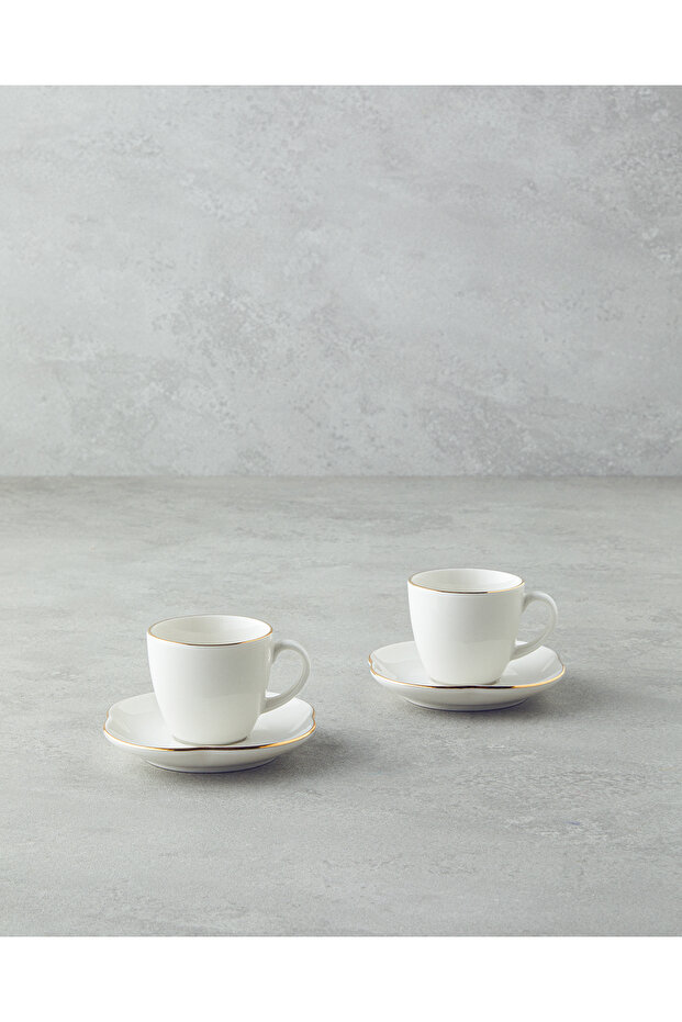 Aren Porcelain Coffee Cup Set Gold