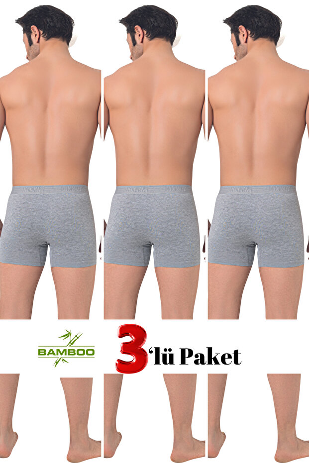 2370 3'lü Paket Erkek Bambu Boxer - 2