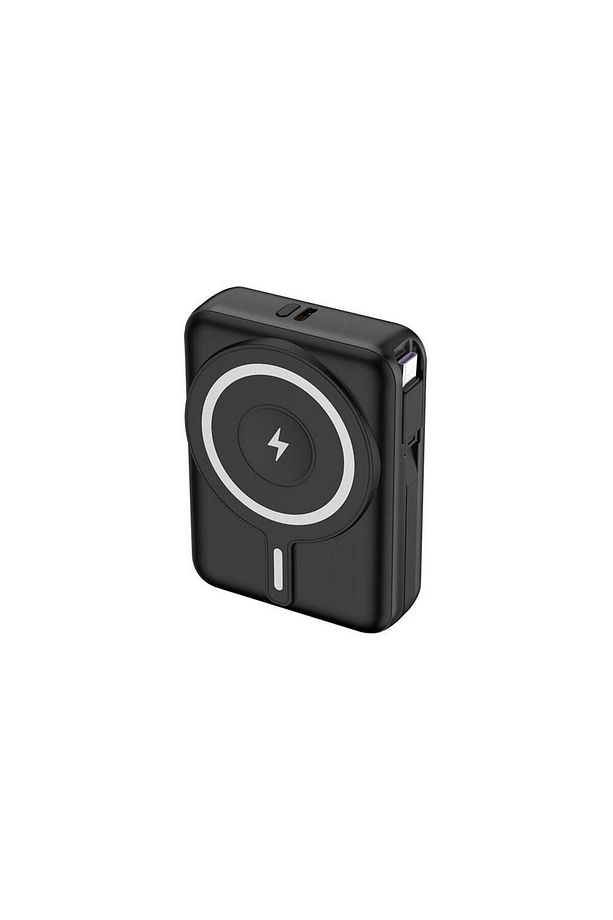 Kablosuz Magsafe Powerbank Lapas LP-PW002 Dijital Göstergeli Type-C&Lightning Kablolu 10000mAh Siyah - 4