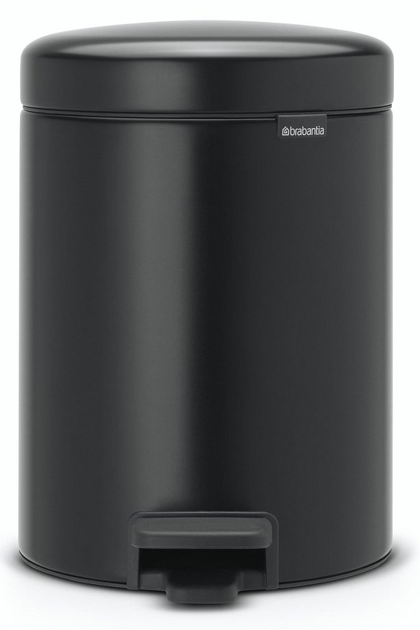Newıcon Matt Black Pedallı Çöp Kutusu 2x2l - 1