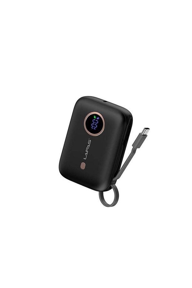 Taşınabilir Powerbank 10.000mAh Lapas LP-PW001 Dijital LED Göstergeli Type-C Kablolu Siyah - 2