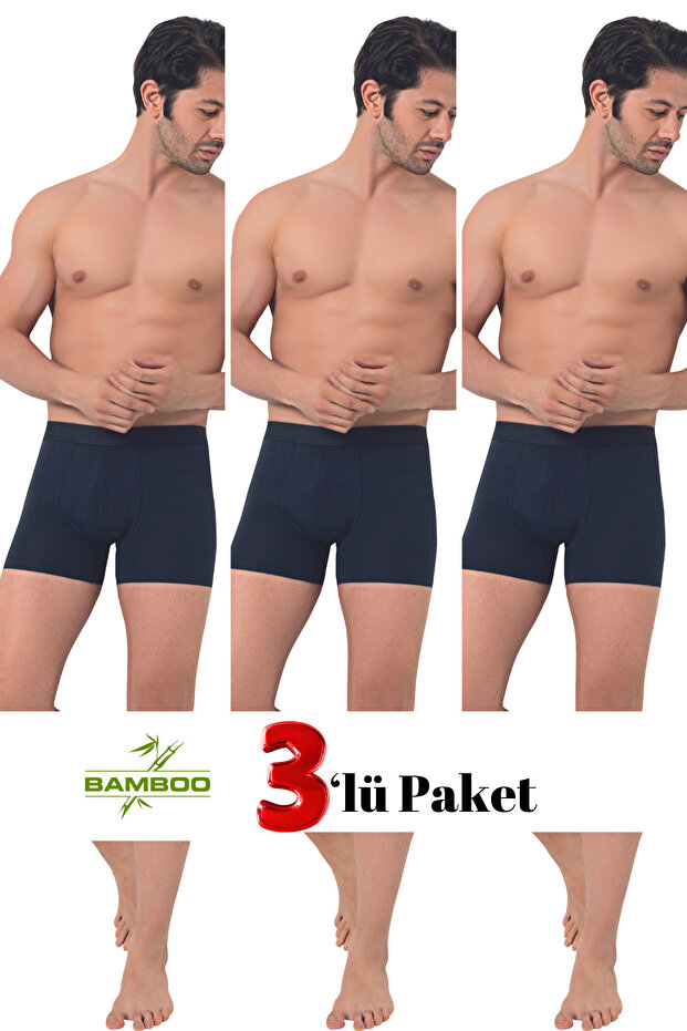 2370 3'lü Paket Erkek Bambu Boxer - 1