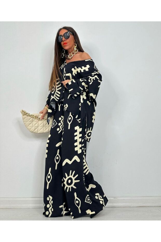 بدلة علوية سفلية منقوشة - 2