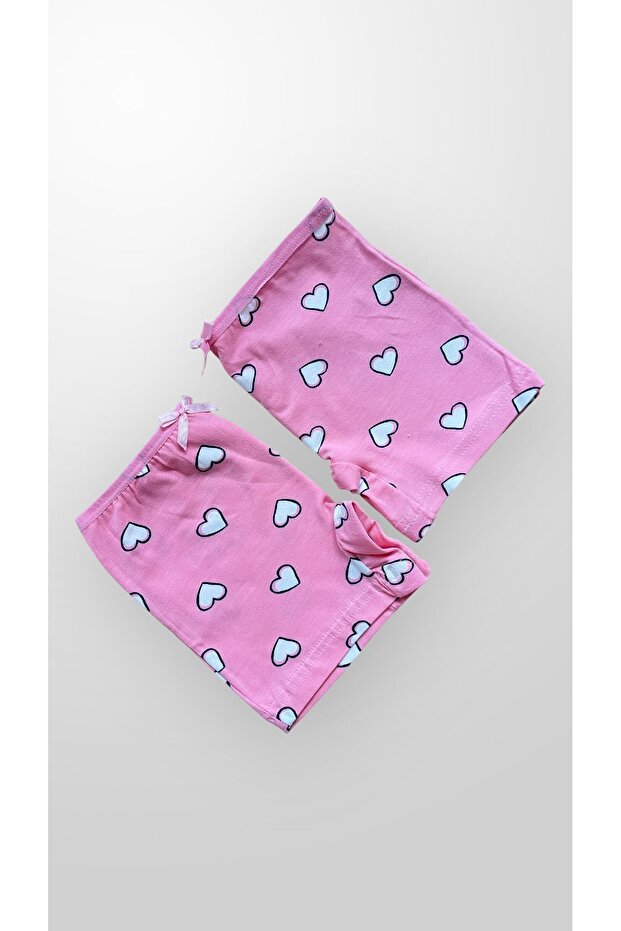 Girl's 100% Cotton Heart Patterned 2-Piece Boxer