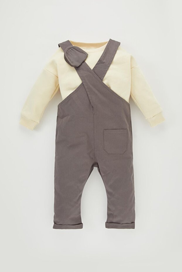 Baby Boy Long Sleeve T-Shirt Salopet 2-Piece Set B3199A523Wn