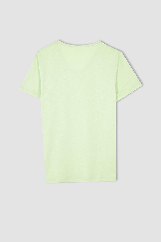 Slim Fit V Yaka Basic Kısa Kollu %100 Pamuklu Tişört M4791az22sp - 8